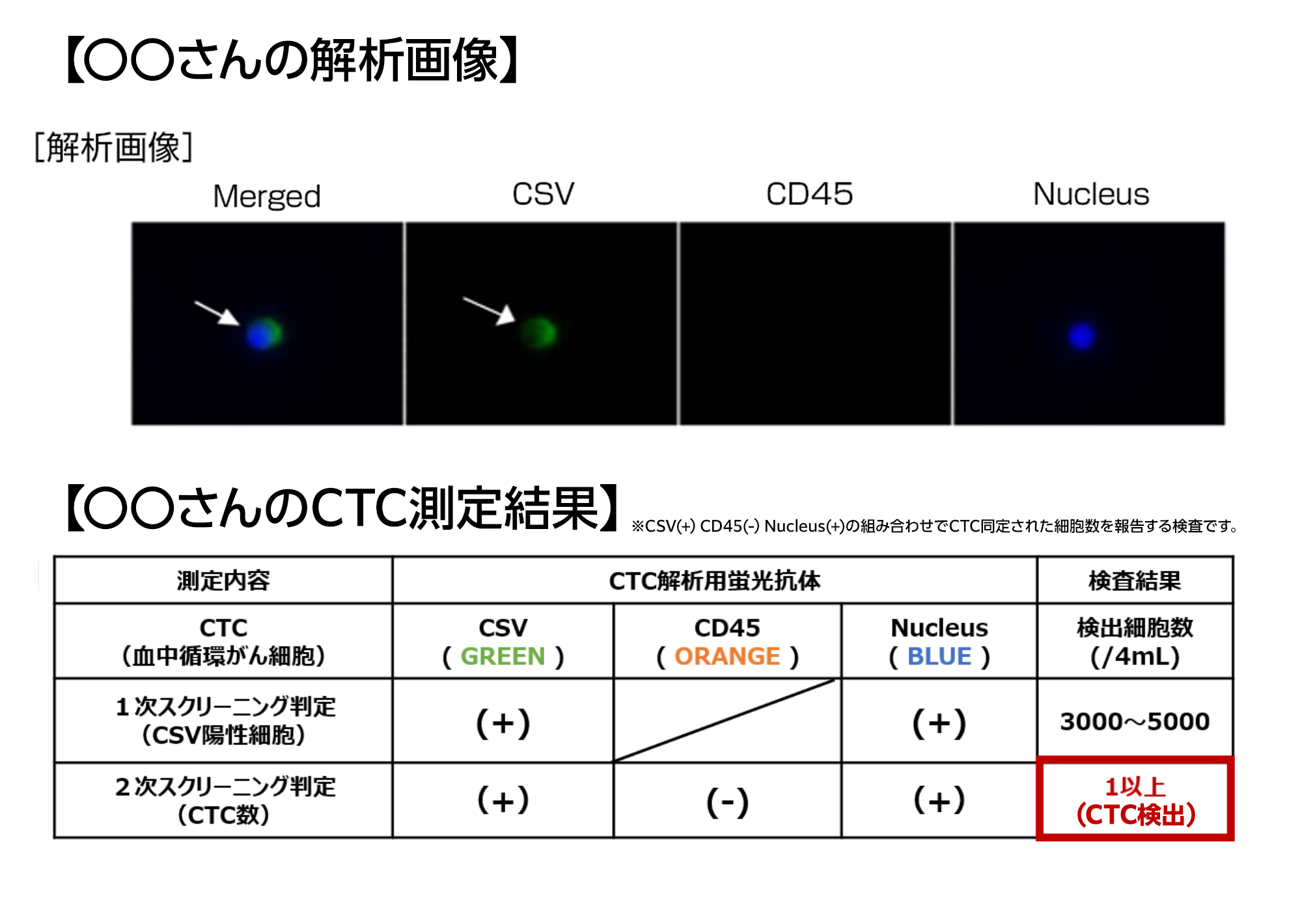 マイクロCTC検査と通常のCTC検査比較